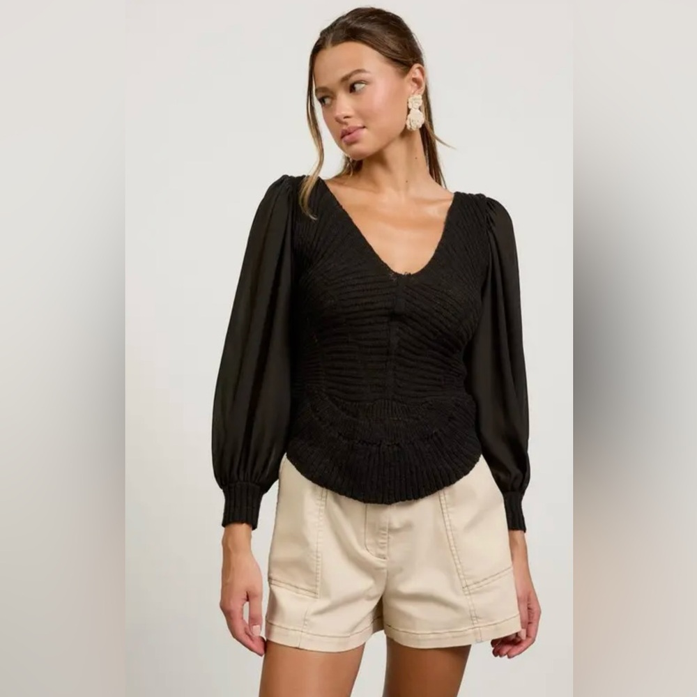 180. Madeline, knit statement top, various sizes